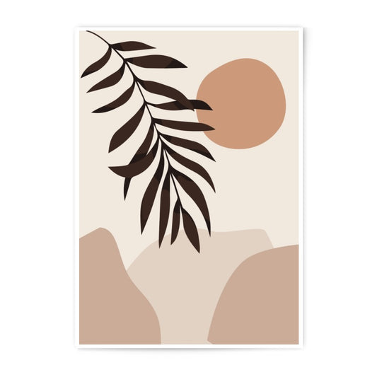 Minimalist Plant Photographic Print, Abstract Landscape Art, Boho Wall Decor, Neutral Colors, Modern Home Decor, Botanical Art Print - Tawshia