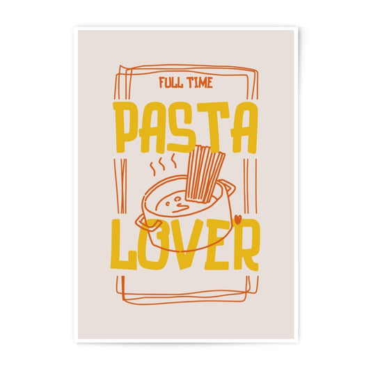 Pasta Lover Photographic Print, Foodie Art, Kitchen Decor, Funny Wall Art, Pasta Art Print, Culinary Gift, Gift for Food Lovers - Tawshia