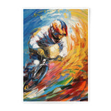Abstract Cyclist Photographic Print, Biker Wall Art, Sports Photography, Action Painting Decor, Modern Art Print, Gift for Cyclists - Tawshia