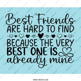 Best Friend Mouse Pad, Friend Quote Gift, Personalized Mousepad, Friendship Gift Idea, Bestie Present, Computer Accessories, Desk Decor - Tawshia