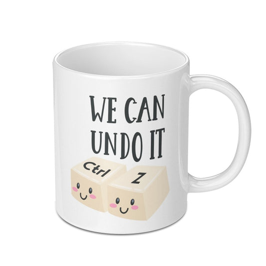 We Can Undo It Mug, Funny Ctrl Z Design, Programmer Gift Idea, Cute Geek Coffee Mug, Gift For Coder, Computer Science Mug - Tawshia
