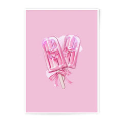 Pink Popsicle Photographic Prints, Trendy Wall Art, Candy Illustration, Sweet Summer Decor, Food Photography, Kitchen Art Print, Home Decor - Tawshia