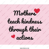 Mothers Teach Kindness Mouse Pad, Mother's Day Gift, Inspirational Desk Decor, Pink Office Mousepad, Motivational Quote - Tawshia
