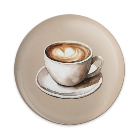 Coffee Lover Pinback Button, Heart Latte Art Pin, Aesthetic Coffee Pin, Coffee Shop Decor Pin, Coffee Addict Gift, Cute Pinback Button - Tawshia