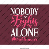 Cancer Awareness Mouse Pad, Nobody Fights Alone Design, Support Gift, Tackle Cancer Ribbon, Motivational Mousepad, Office Decor - Tawshia