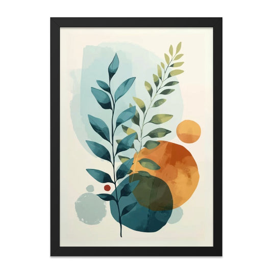 Botanical Wall Art, Modern Leaf Print, Abstract Leaves Decor, Boho Home Art, Minimalist Plant Art, Nature Inspired Painting - Tawshia