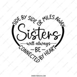 Sisters Tote Bag, Long Distance Sister Gift, Sister Always Connected, Heart Tote, Sister Gift Idea, Best Sister Ever, Sister Present - Tawshia