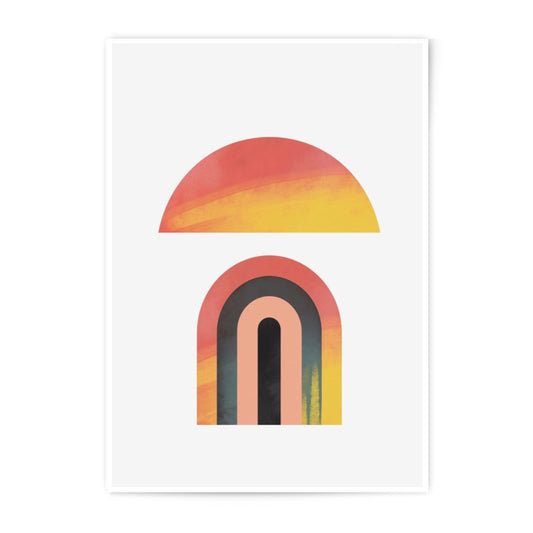 Abstract Rainbow Photographic Print, Modern Art Print, Geometric Wall Art, Colorful Home Decor, Arch Print, Minimalist Print - Tawshia