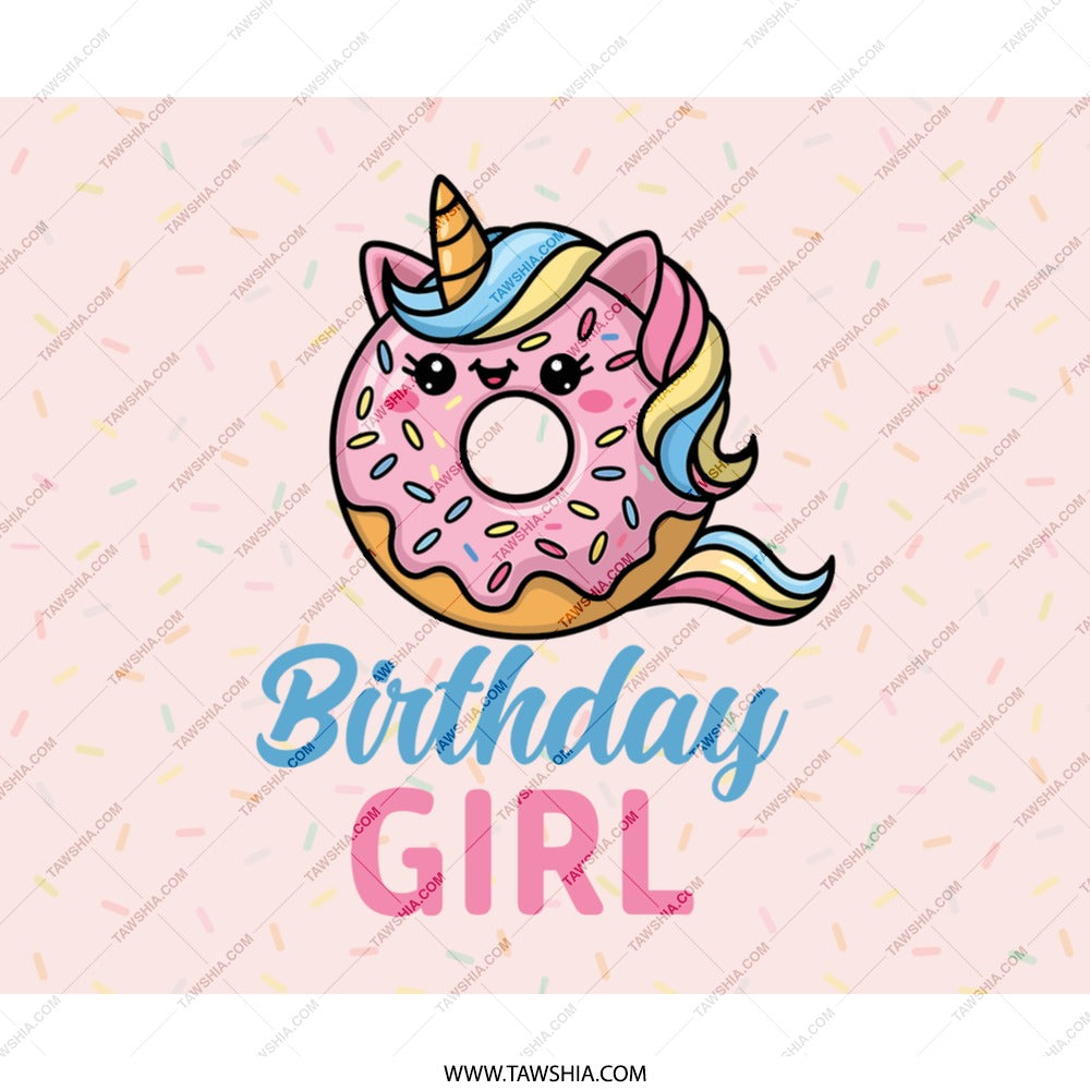 Birthday Girl Unicorn Donut Mouse Pad, Cute Desk Decor, Kawaii Mousepad, Fun Office Gift, Gaming Mousepad, Girl Birthday Gift - Tawshia