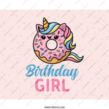Birthday Girl Unicorn Donut Mouse Pad, Cute Desk Decor, Kawaii Mousepad, Fun Office Gift, Gaming Mousepad, Girl Birthday Gift - Tawshia