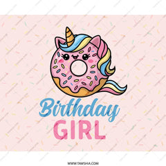 Birthday Girl Unicorn Donut Mouse Pad, Cute Desk Decor, Kawaii Mousepad, Fun Office Gift, Gaming Mousepad, Girl Birthday Gift - Tawshia