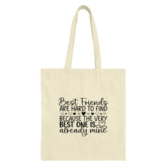 Best Friend Tote Bag, Friends Forever Gift, Besties Quote, Friend Birthday Present, Soul Sister Present, Gift For Her - Tawshia