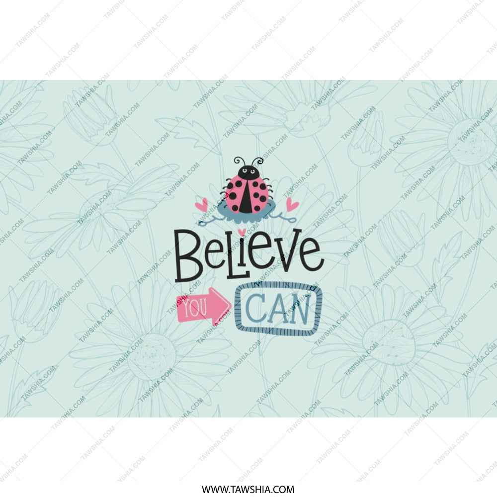 Believe Ladybug Tumbler, Inspirational Ladybug Gift, Encouragement Tumbler, Cute Bug Tumbler, Gift for Her, Positive Quote Tumbler - Tawshia