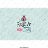 Believe Ladybug Tumbler, Inspirational Ladybug Gift, Encouragement Tumbler, Cute Bug Tumbler, Gift for Her, Positive Quote Tumbler - Tawshia