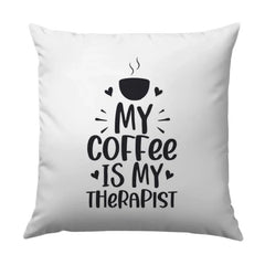 Coffee Therapist Pillow, Coffee Lover Gift, Caffeine Addict Decor, Funny Home Decor, Relaxation Throw Pillow, Coffee Saying Cushion - Tawshia