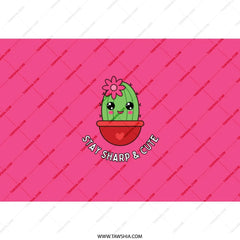 Stay Sharp Cute Cactus Tumbler, Pink Tumbler, Succulent Tumbler, Funny Tumbler, Gift For Her, Kawaii Tumbler, Plant Lover Gift - Tawshia