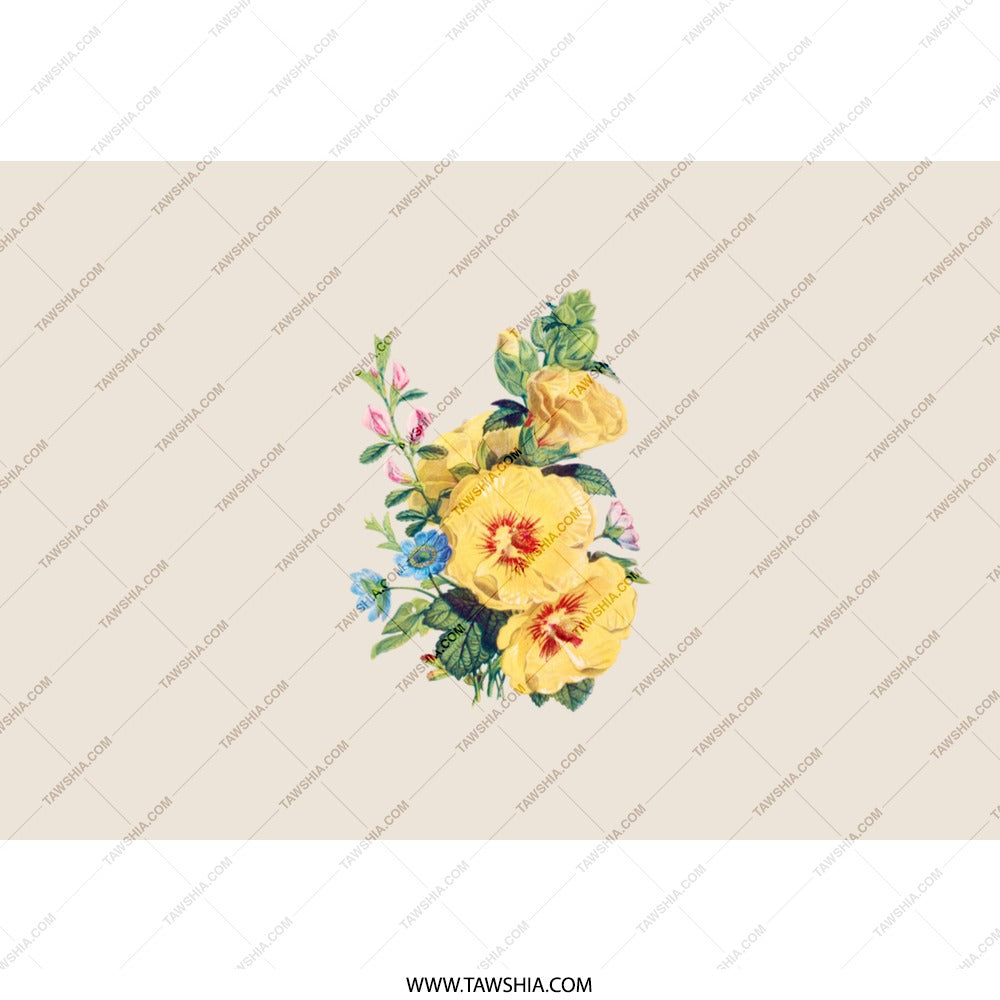 Floral Tumbler, Yellow Hibiscus Tumbler, Flower Power Tumbler, Botanical Tumbler, Drinkware, Gift for Her, Summer Tumbler, Travel Mug - Tawshia