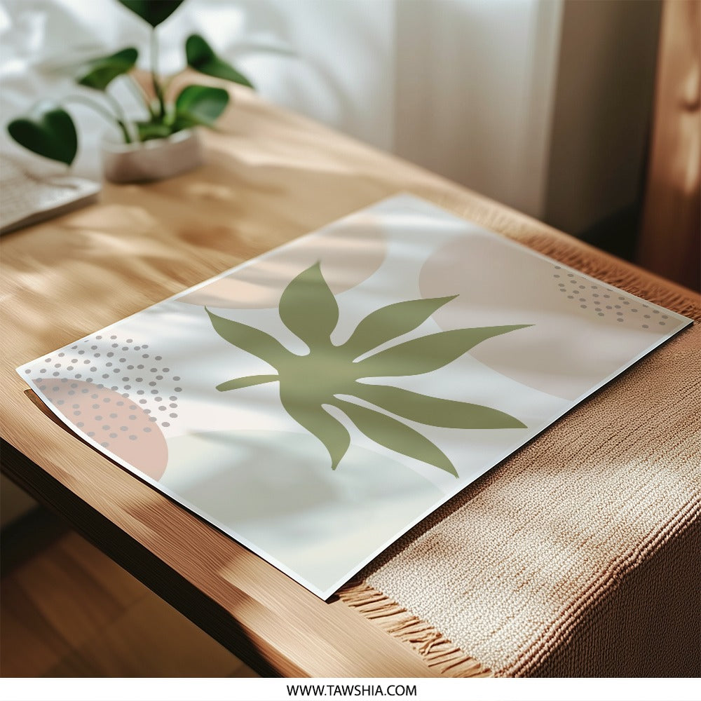 Monstera Leaf Art Photographic Print, Abstract Botanical Print, Modern Wall Decor, Minimalist Art Print, Housewarming Gift Idea - Tawshia