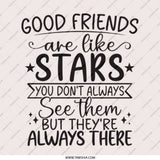 Good Friends Like Stars Pinback Button, Friendship Quote Button, Gift for Friend, Appreciation Gift, Inspirational Button - Tawshia