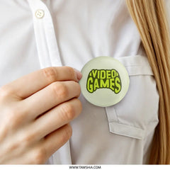 Video Games Pinback Button, Gamer Gift, Gaming, Retro Controller, Video Game Lover, Unique Pins, Cool Buttons, Collectible, Pin Badge - Tawshia