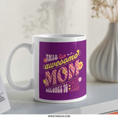 This Awesome Mom Belongs To Alex Jessica David Mug product