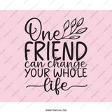 Inspirational Friend Mouse Pad, Best Friend Gift Idea, Motivational Quote Desk Accessory, Pink Mousepad for Her, Office Decor - Tawshia
