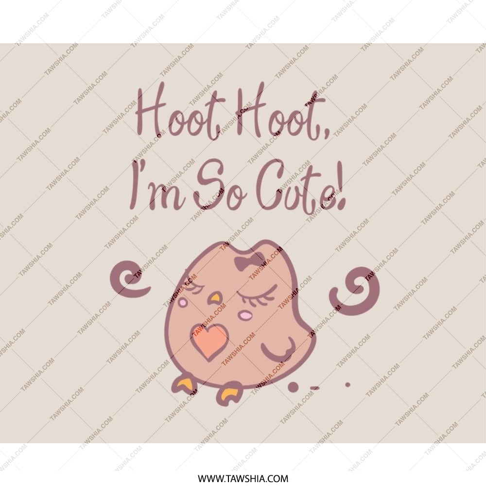 Cute Owl Mouse Pad, Hoot Hoot Im So Cute Design, Office Desk Accessories, Computer Accessories, Gift Idea, Kids Desk Decor - Tawshia