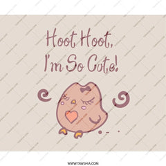Cute Owl Mouse Pad, Hoot Hoot Im So Cute Design, Office Desk Accessories, Computer Accessories, Gift Idea, Kids Desk Decor - Tawshia
