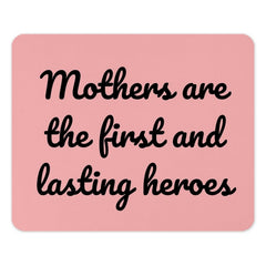 Mothers Day Mouse Pad, Hero Mom, Gift for Mother, Mom Hero Mousepad, Inspirational Quote Desk Decor, Pink Mouse Pad, Office Gift - Tawshia