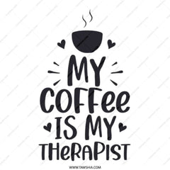 Coffee Therapist Tote Bag, Funny Coffee Lover Gift, Novelty Tote, Everyday Bag, Coffee Addict Design, Gift for Friend, Tote Bag - Tawshia