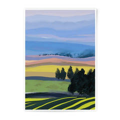 Colorful Field Photographic Print, Landscape Painting Art Print, Home Decor Wall Art, Farmhouse Style, Nature Photography, Scenic View - Tawshia
