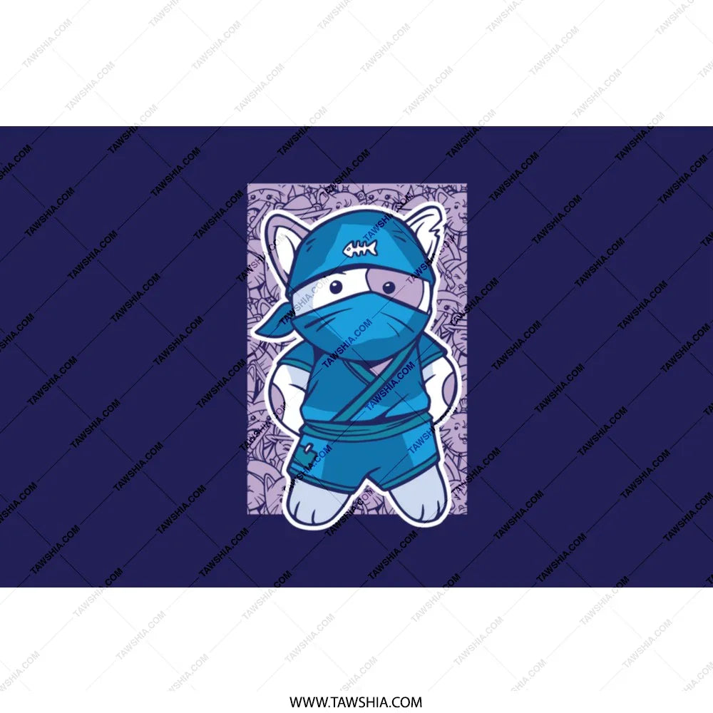 Ninja Cat Warrior Graphic Print product