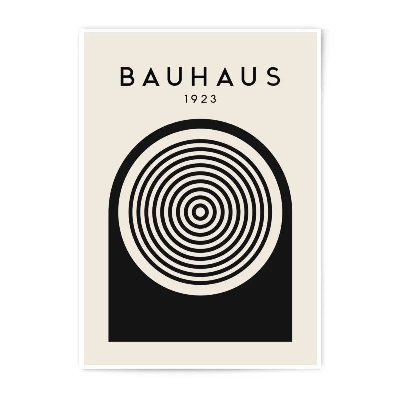Bauhaus Photographic Print, 1923 Circle Art, Minimalist Poster, Modern Wall Art, Geometric Print, Home Decor, Neutral Tone Artwork - Tawshia