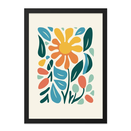 Abstract Floral Wall Art, Modern Flower Print, Botanical Home Decor, Colorful Floral Art Print, Living Room Wall Decor, Trendy Wall Art - Tawshia
