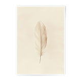 Feather Photographic Print, Minimalist Art, Neutral Wall Decor, Modern Home, Light Academia, Boho Chic Feather Print, Beige Feather Art - Tawshia