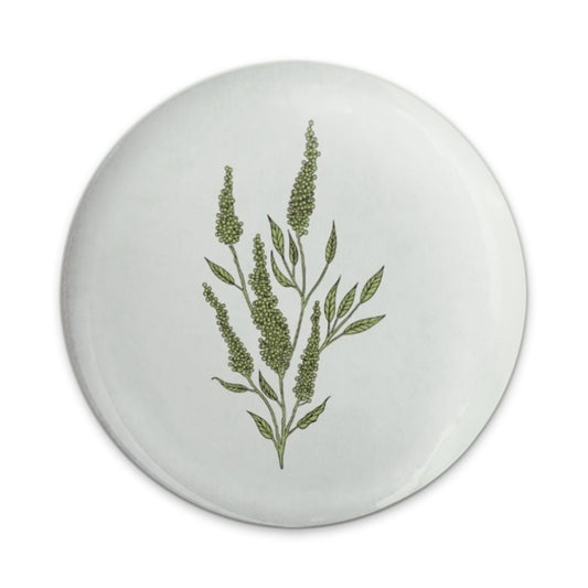 Botanical Pinback Button, Green Floral Button, Cute Plant Button, Nature Lover Gift, Flower Pinback Buttons, Trendy Buttons - Tawshia