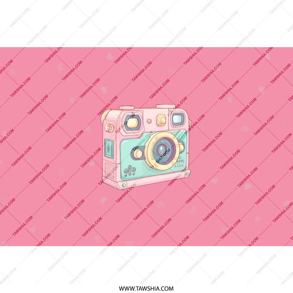 Pink Camera Tumbler, Cute Photo Tumbler, Photography Lover Gift, Fun Design, Travel Tumbler, Aesthetic Drinkware, Unique Tumbler, Gift for - Tawshia