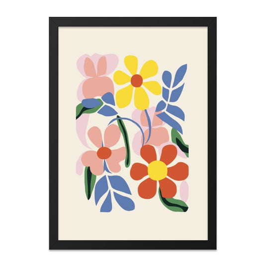 Modern Floral Wall Art, Abstract Flower Print, Colorful Botanical Illustration, Contemporary Art Decor, Home Office Art, Wall Decor - Tawshia