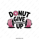 Donut Give Up Pillow, Fitness Pillow, Funny Gym Pillow, Motivational Throw Pillow, Workout Pillow, Gym Decor, Weightlifting Gift - Tawshia