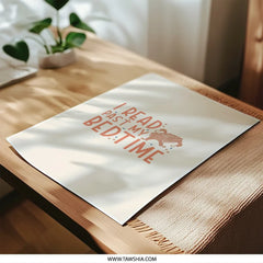 I Read Past My Bedtime Photographic Print, Book Lover Gift, Kid's Room Decor, Reading Poster, Funny Wall Art, Bookworm Present - Tawshia