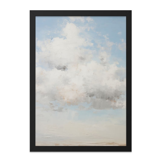 Abstract Clouds Wall Art, Sky Landscape Painting, Minimalist Cloudscape Print, Dreamy Sky Art, Modern Home Decor, Calm Atmosphere, Gift Idea - Tawshia