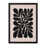 Minimalist Abstract Wall Art, Black Botanical Print, Contemporary Home Decor, Modern Art Printable, Aesthetic Poster, Framed Art - Tawshia