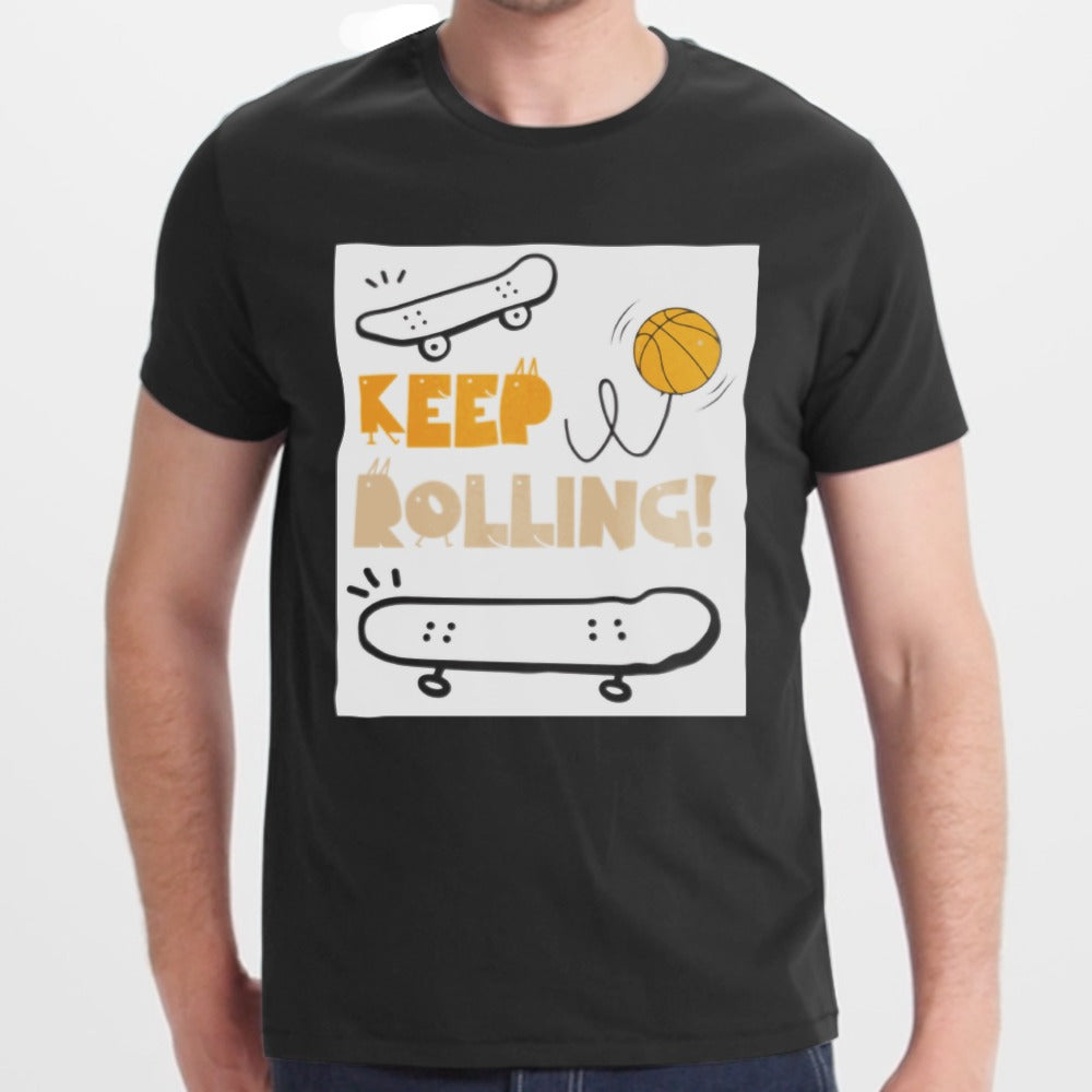 Keep Rolling Skateboard and Basketball T-shirt product