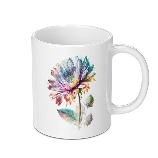 Colorful Dahlia Mug, Floral Art Mug, Flower Lover Gift, Botanical Mug, Unique Coffee Mug, Tea Mug, Gift for Her, Aesthetic Mug - Tawshia
