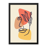 Abstract Face Wall Art, Modern Art Print, Minimalist Line Art, Boho Wall Decor, Contemporary Art Poster, Home Decor Gift, Framed Wall Art - Tawshia
