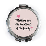 Mothers Heartbeat Pocket Mirror, Family Love Mirror, Mom Gift Idea, Mothers Day Gift, Compact Mirror, Travel Mirror, Makeup Mirror - Tawshia