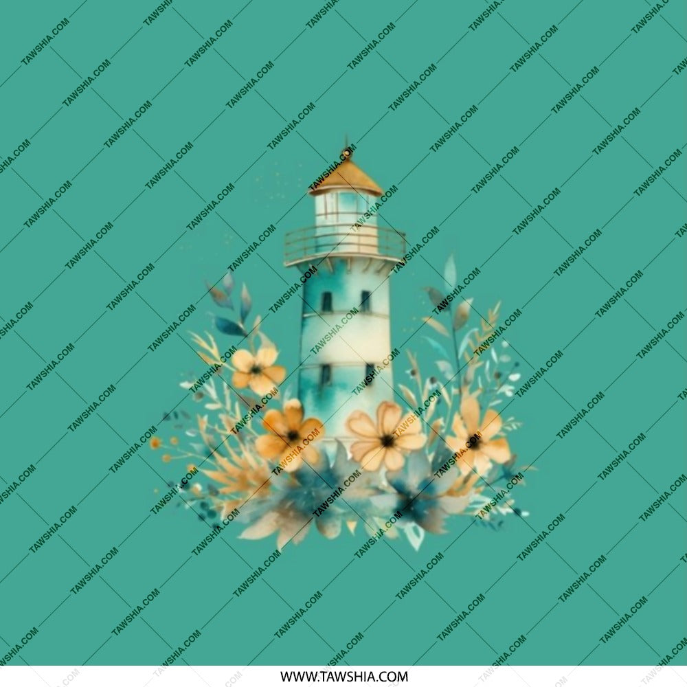 Lighthouse Pocket Mirror, Floral Pocket Mirror, Nautical Compact Mirror, Travel Mirror, Gifts for Her, Elegant Pocket Mirror, Cute Mirror - Tawshia
