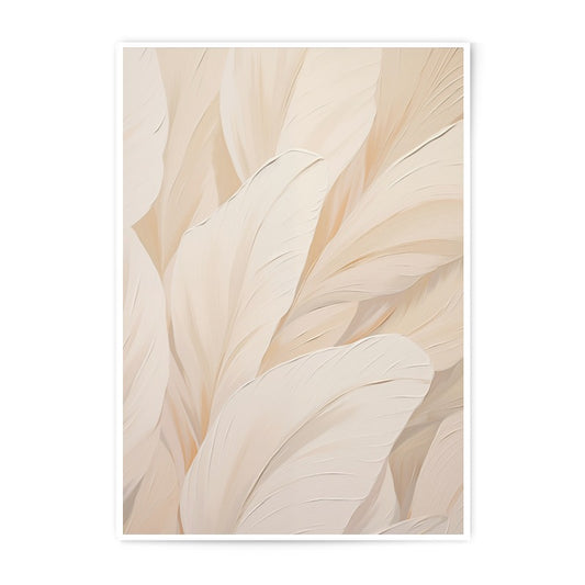 Beige Feathers Photographic Print, Abstract Art, Neutral Decor, Modern Wall Art, Minimalist Print, Home Decor, Stylish Gift Idea - Tawshia