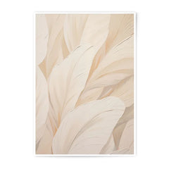 Beige Feathers Photographic Print, Abstract Art, Neutral Decor, Modern Wall Art, Minimalist Print, Home Decor, Stylish Gift Idea - Tawshia
