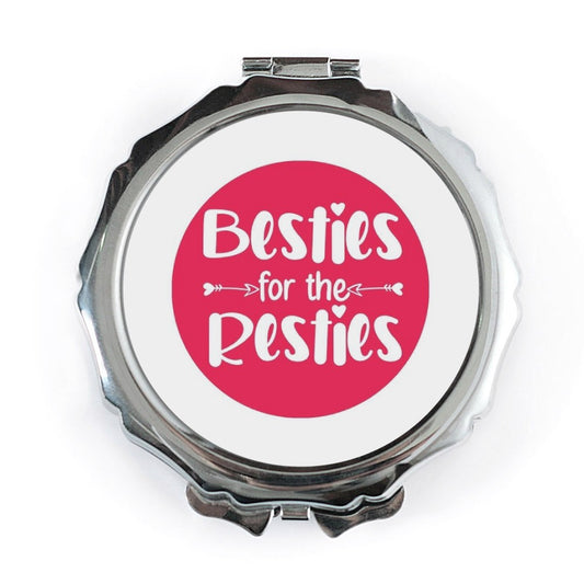 Besties Resties Pocket Mirror, Cute Friend Gift, Best Friend Present, Funny Friendship Compact Mirror, BFF Gift Idea, Fun Unique - Tawshia